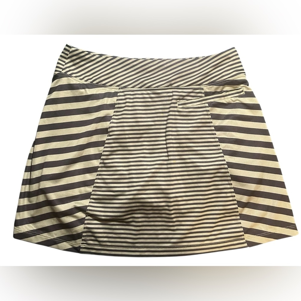NikeGolf black and green striped Precision 2.0 knit Skort Skirt size Small EUC - Picture 3 of 8